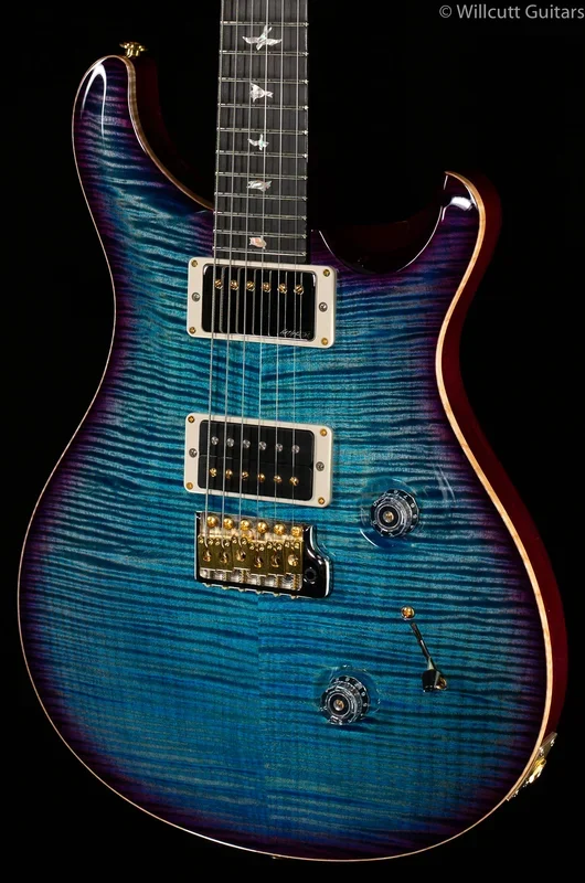 PRS Wood Library Custom 24 “Fatback” Faded Blue Purbleburst Artist Top Flamed Maple Neck