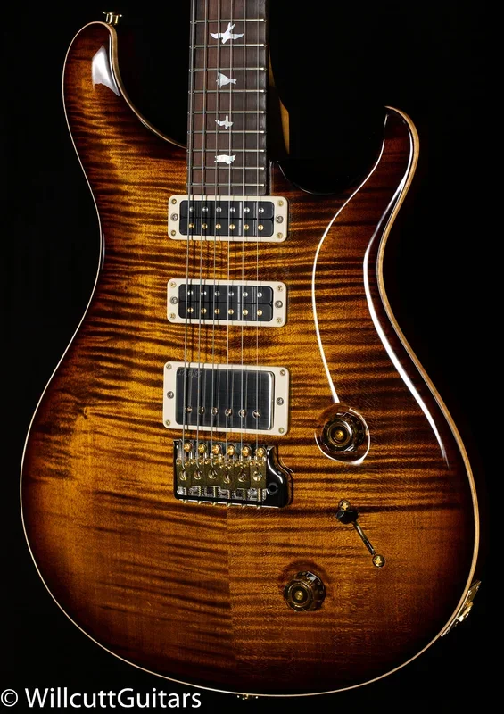 PRS Wood Library Studio Black Gold Burst 10 Top Torrefied Maple Neck (848)