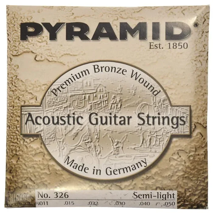 Pyramid Premium Semi-Light Phosphor Bronze Acoustic Strings 11-50