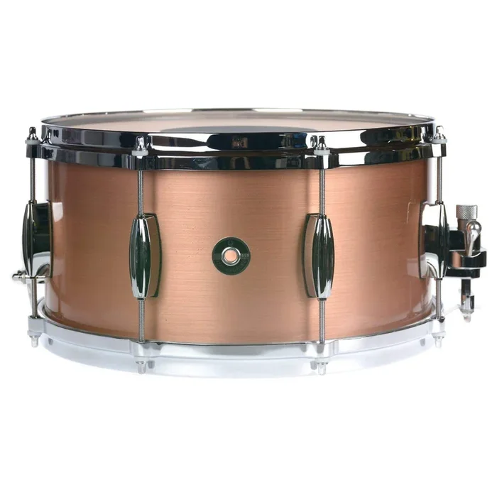 Q Drum Co. 7×14 Brushed Copper Snare Drum w/Die Cast Hoops