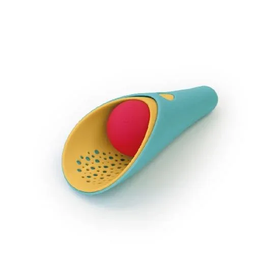 Quut cuppi shovel, sieve, ball & game in banana blue