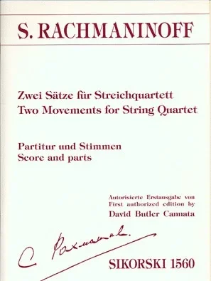 Rachmaninoff, Sergei: Two Movements for String Quartet, score and parts