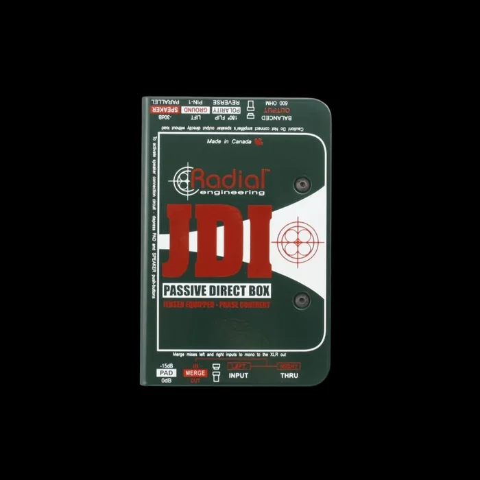 Radial JDI – Jensen Equipped 1-channel Passive Instrument Direct Box