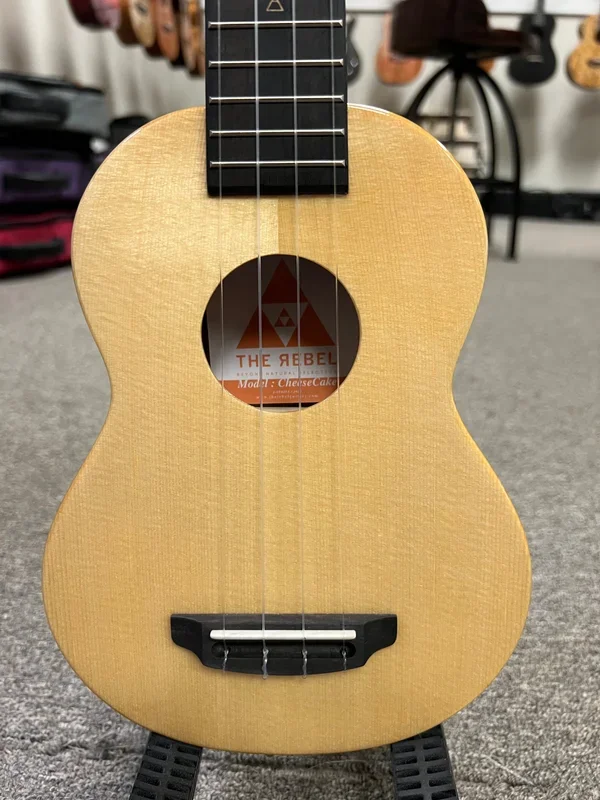 Rebel Cheesecake Soprano Ukulele w/Case- Solid Spruce/Solid Mahogany – Rebel Slim Soprano