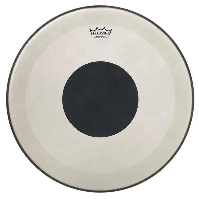Remo 20″ Powerstroke P3 Coated Bass Drumhead w/Bottom Black Dot