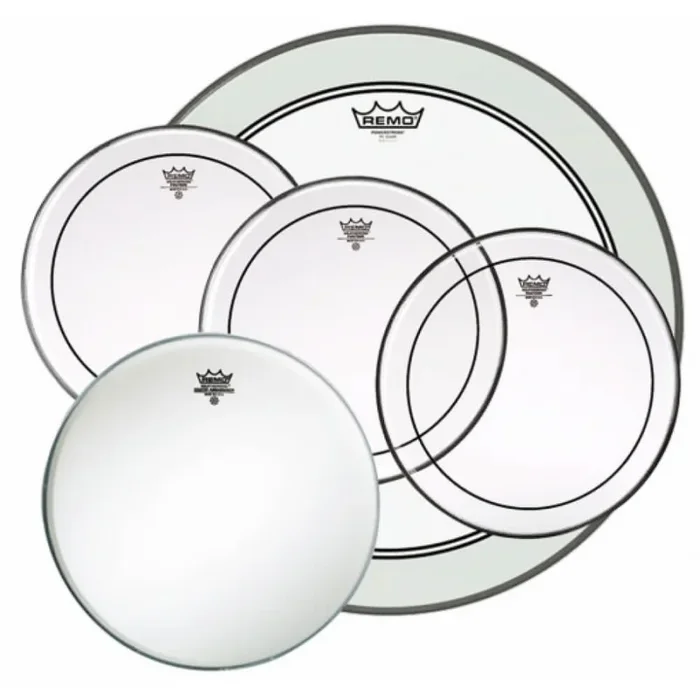 Remo Pinstripe Clear Drumhead Pack 10/12/16/22 w/FREE 14″ Ambassador