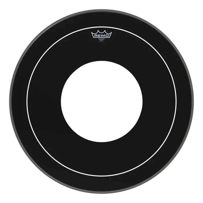 Remo Pinstripe Ebony Bass Drumhead 22″ w/10″ Center Hole