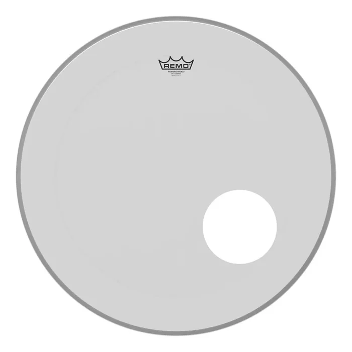 Remo Powerstroke P3 Coated Bass Drumhead 20″ No Stripe, Offset Port