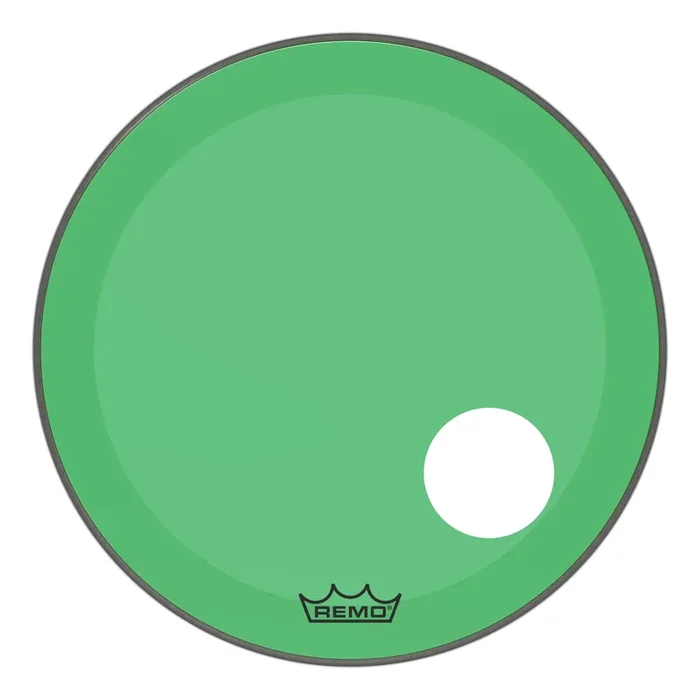Remo Powerstroke P3 Colortone Green Bass Drumhead 22″ w/Offset Port