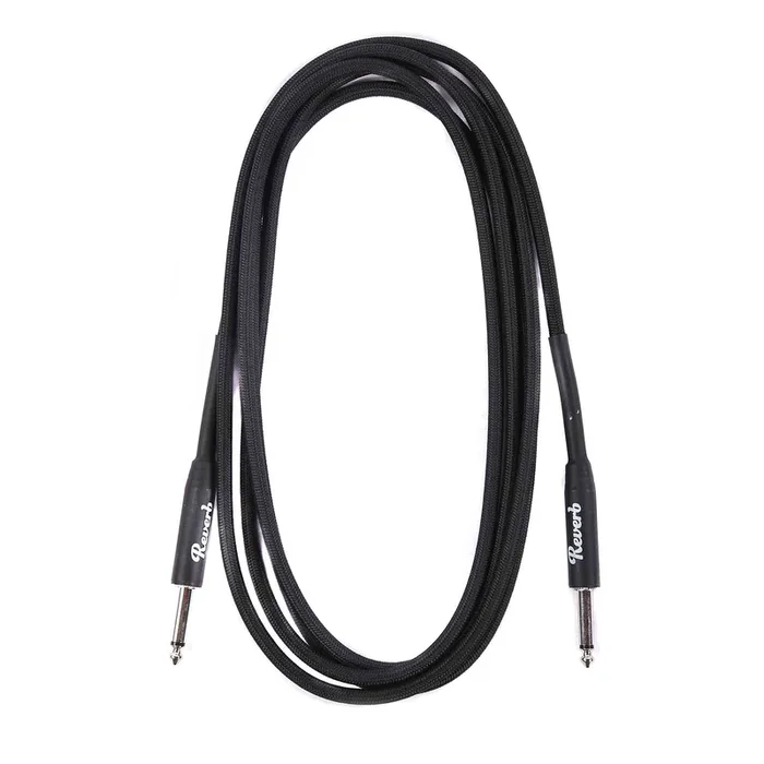 Reverb 1/4″ Instrument Cable Black 20′ S/S
