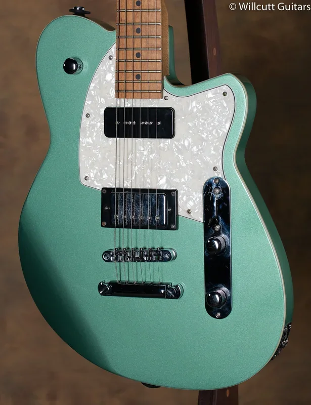 Reverend Double Agent OG Roasted Maple Fingerboard Electric Guitar Metallic Alpine
