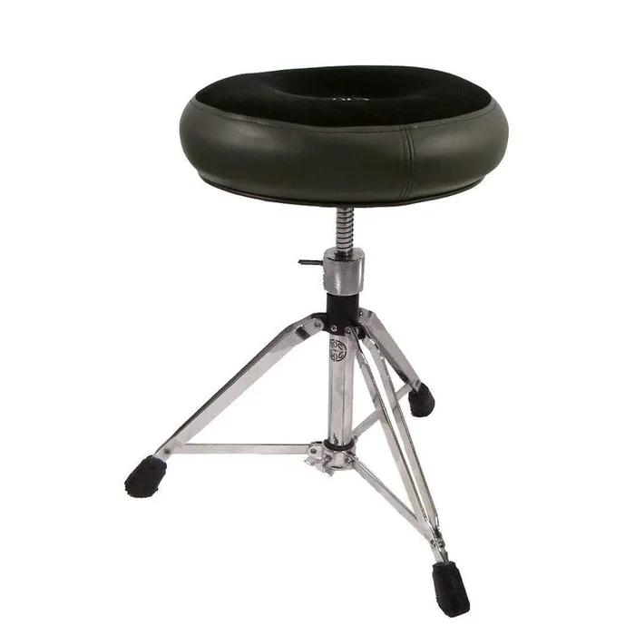 Roc-N-Soc Manual Spindle Round Drum Throne Black