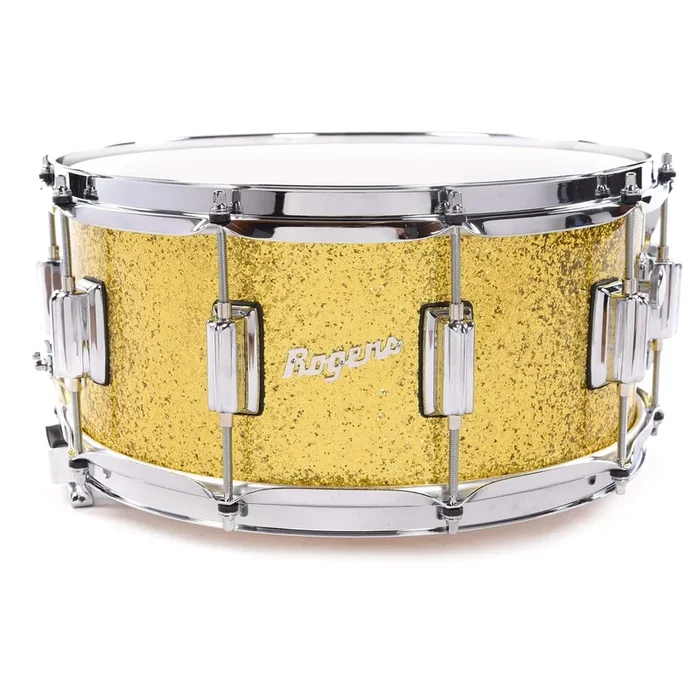 Rogers 6.5×14 Dyna-Sonic Classic Snare Drum Gold Sparkle Lacquer