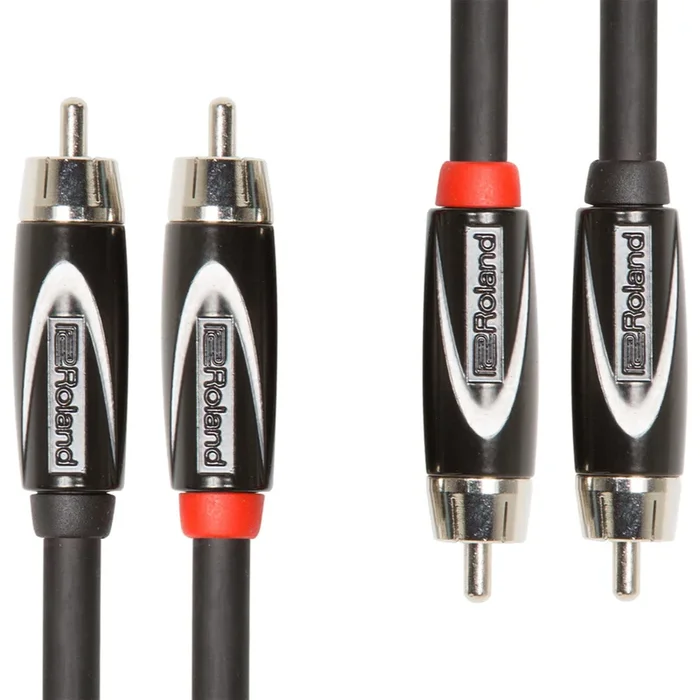 Roland 3FT RCA To RCA Interconnect Cable – RCC-3-2R2R Black Series