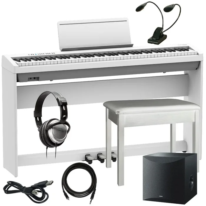 Roland FP-30X Digital Piano – White COMPLETE HOME BUNDLE PLUS