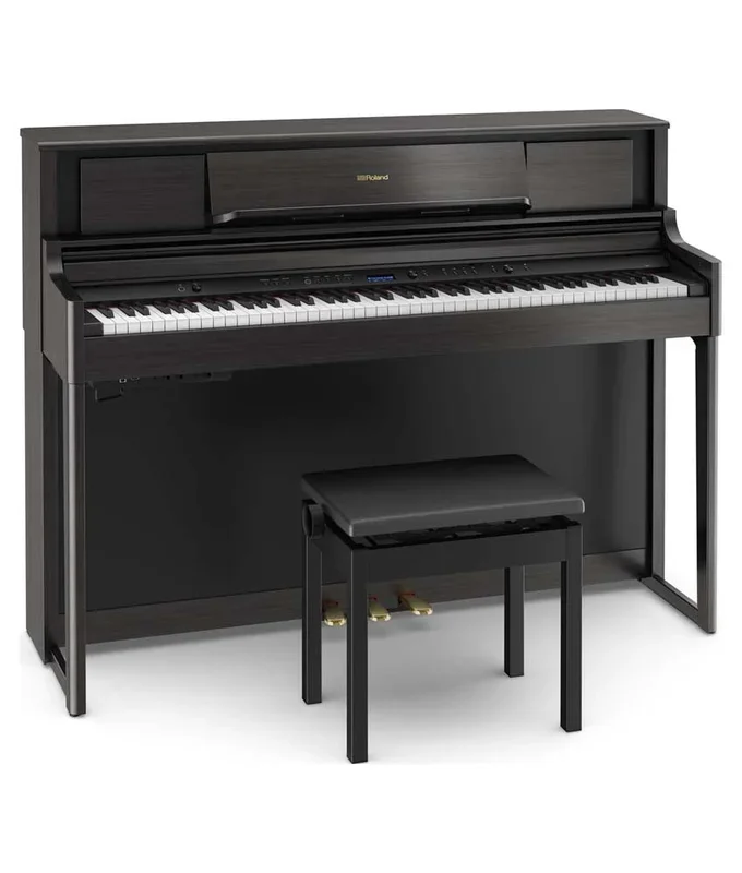 Roland LX705 Digital Piano Kit w/ Stand and Bench – Charcoal Black
