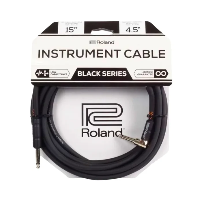 Roland RIC-B15A Straight to right-angle 1/4-inch Gold Series Instrument Cable 15ft