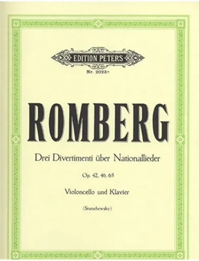 Romberg, Bernhard: Three Divertimenti on National Songs Op.42, 46, 65 (cello & piano)