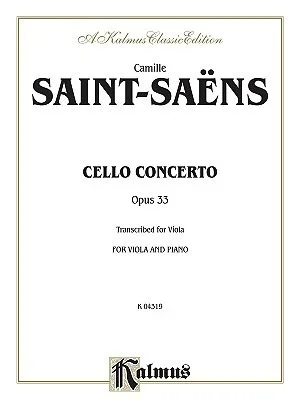 Saint-Saens, Camille: Concerto #1 in A minor, Op.33 (viola & piano) transcribed