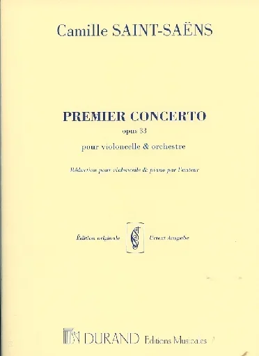 Saint-Saens, Camille: Concerto No.1 in A minor, Op.33 (cello/violoncelle & piano)