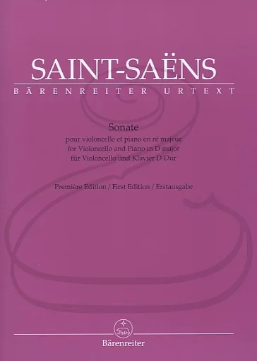 Saint-Saens (Herlin): Sonata in D Major – INCOMPLETE/URTEXT (cello & piano) Barenreiter