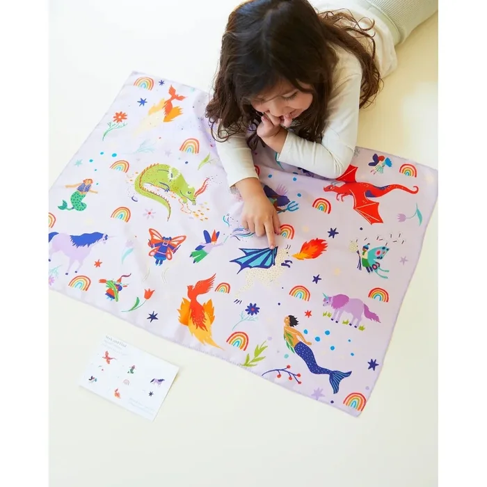 Sarah’s Silks magical creatures seek & find playsilk