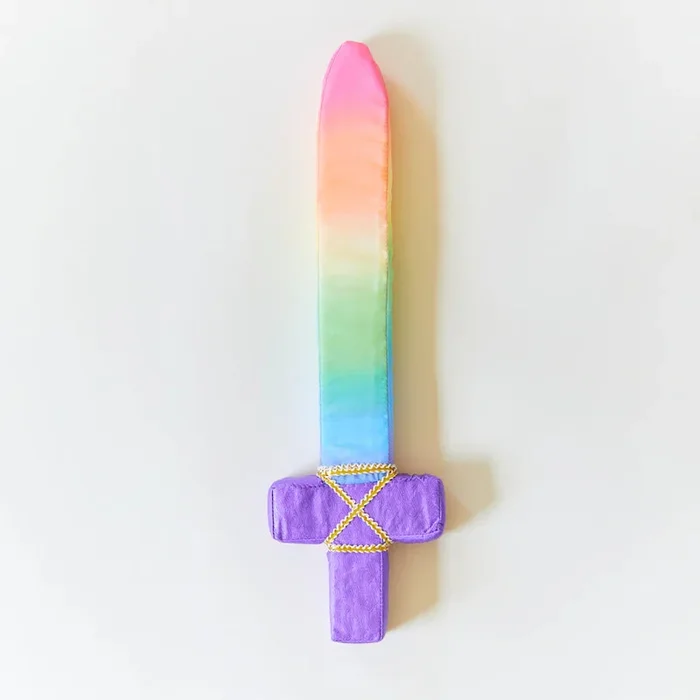 Sarah’s Silks rainbow soft sword