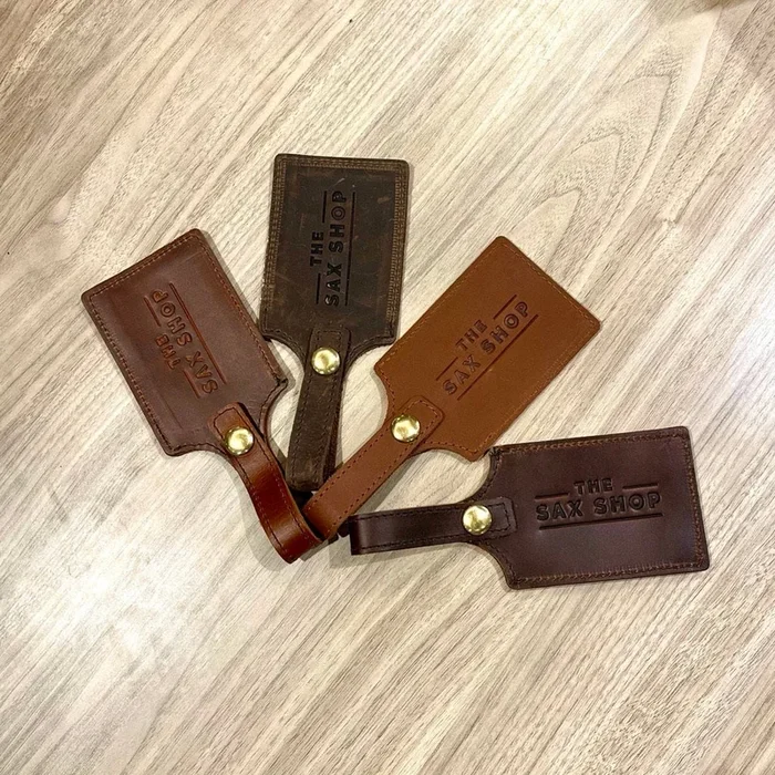 Sax Shop Leather Luggage Tag