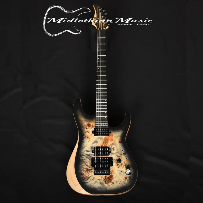 Schecter Reaper-6 FR (Floyd Rose) – Satin Charcoal Burst Finish
