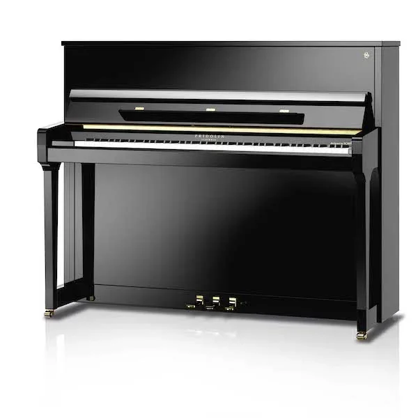 Schimmel Fridolin 48″ F121 Tradition Upright Piano | Polished Ebony