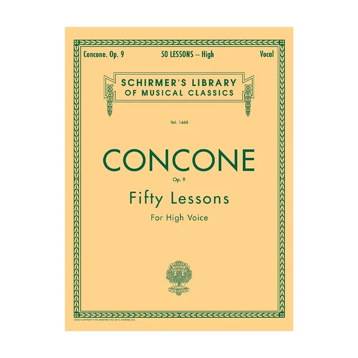 Schirmer Library of Classics Volume 242: 50 Lessons for High Voice, Op. 9