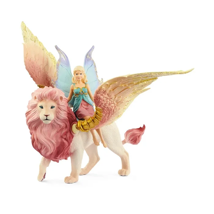 Schleich fairy in flight on winged lion