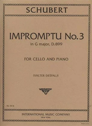 Schubert, Franz: Impromptu #3 in G major D899 (cello & piano)