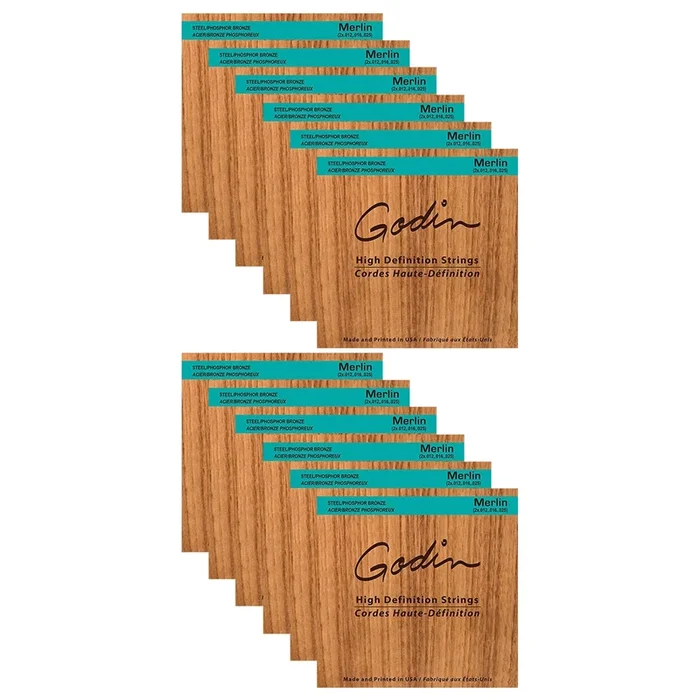 Seagull Merlin High-Definition Strings 12-25 (12 Pack Bundle)
