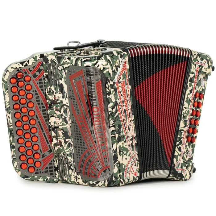 Settimio Soprani Castello II Ultra Compact 5 Switch Accordion GCF in Military Red