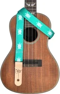 Sherrins Threads 1″ Ukulele Strap Teal Turtles