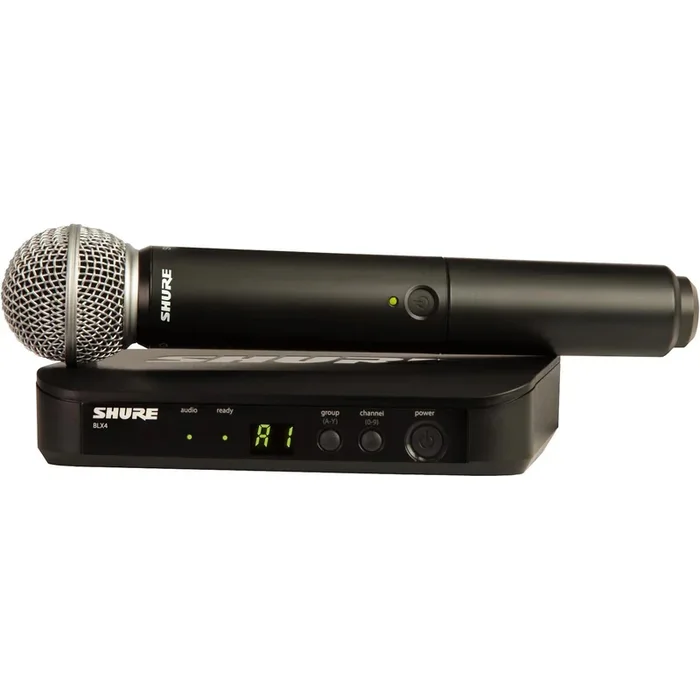 Shure BLX24/SM58 Wireless Handheld Microphone System with SM58 Capsule (H10: 542 to 572 MHz) – BLX24/SM58-H10