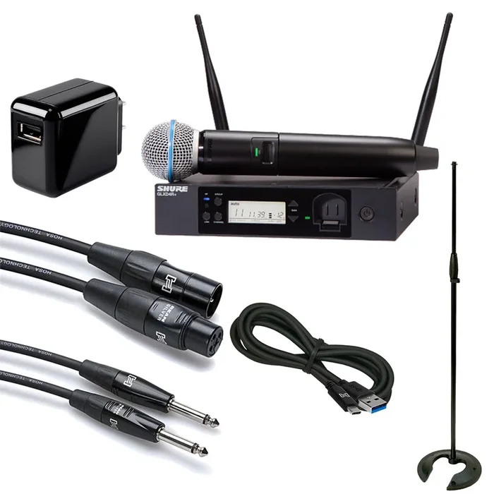Shure GLXD24R+B58 Wireless Rack System with BETA58A Microphone PERFORMER PAK