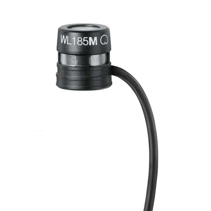 Shure WL185m Low-Profile Cardioid Lavalier Microphone with TQG Connector – Black