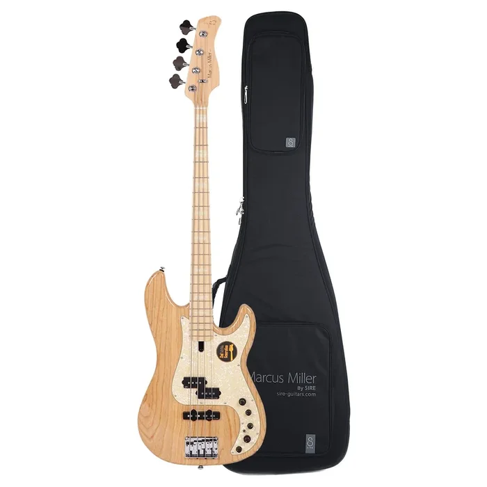 Sire Marcus Miller P7 Swamp Ash 4-String Natural (2nd Gen) and Gig Bag Bundle