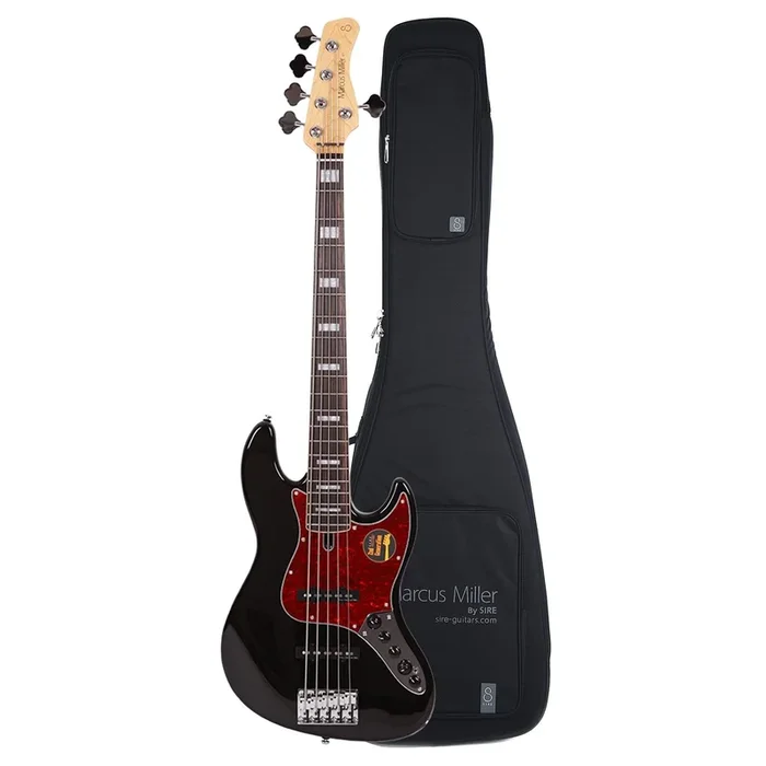 Sire Marcus Miller V7 Alder 5-String Black (2nd Gen) and Sire Gig Bag Bundle