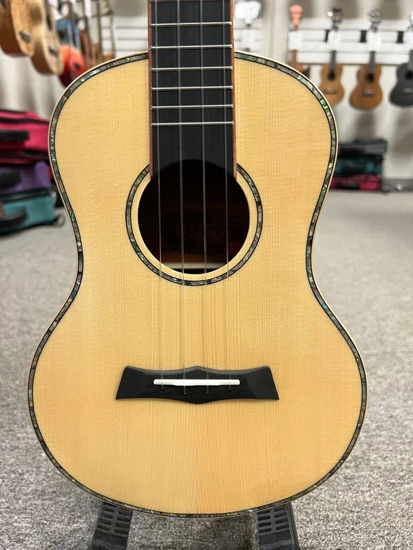 SNAIL BHC-5T Solid Spruce/Ebony Tenor Ukulele w/Case