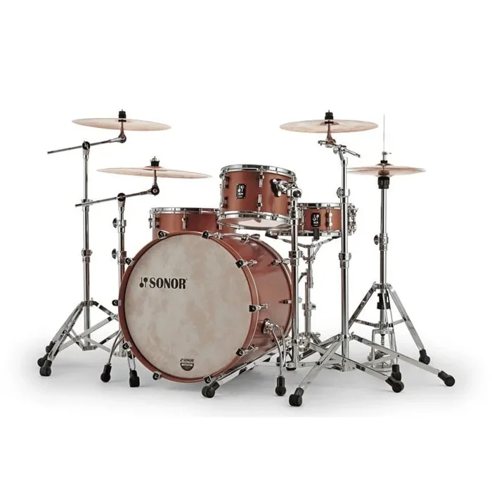 Sonor SQ1 3pc Drum Set 24/13/16 Satin Copper Brown