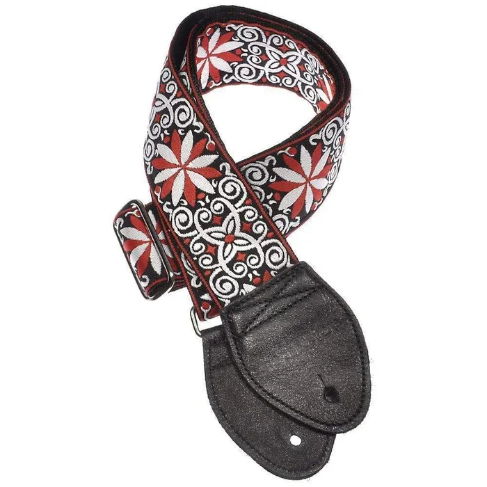 Souldier Guitar Strap – Dresden Star Red (Black Ends)