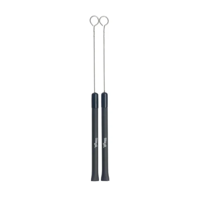 Stagg SBRU20-RM Retractable Wire Brush with Rubber Handles – Medium