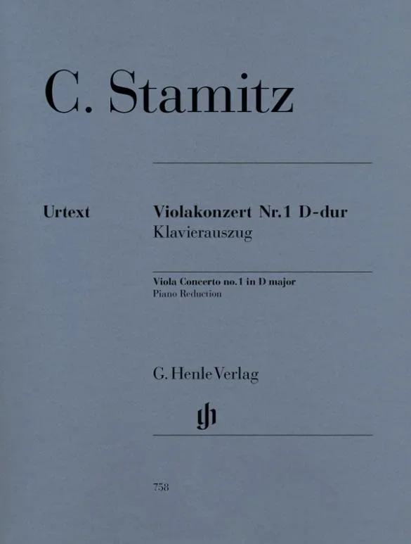 Stamitz, C., Concerto No. 1 in D for Viola and Piano (Henle)