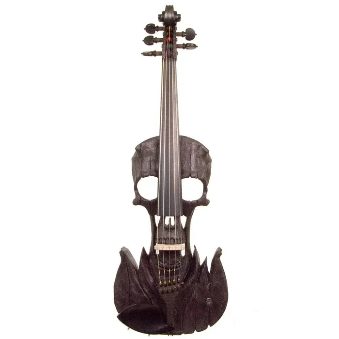 Stratton Skull Semi-Custom 5 cordes, Deep Cut Flames, noir