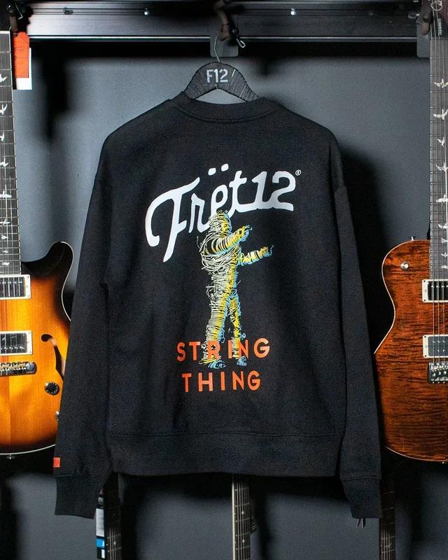 STRING THING ARCH CREWNECK – OVERSIZED – BLACK