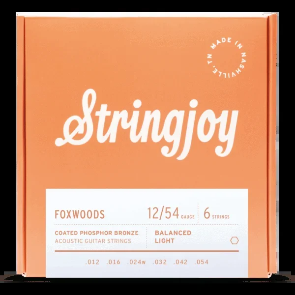 Stringjoy Foxwoods Light Gauge (12-54) Coated Phosphor Bronze Acoustic Guitar Strings