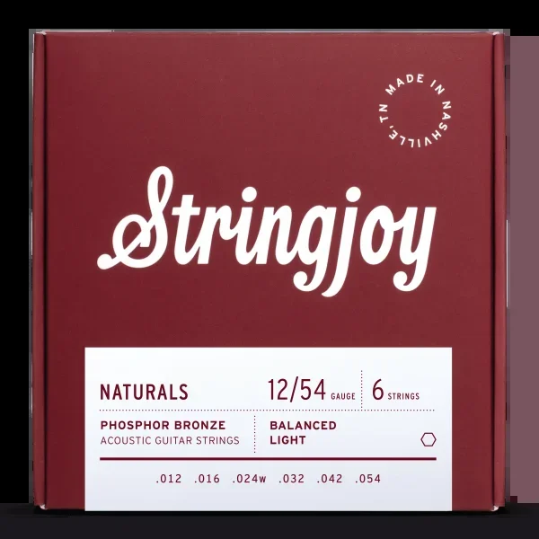 Stringjoy Naturals | Light Gauge (12-54) Phosphor Bronze Acoustic Guitar Strings